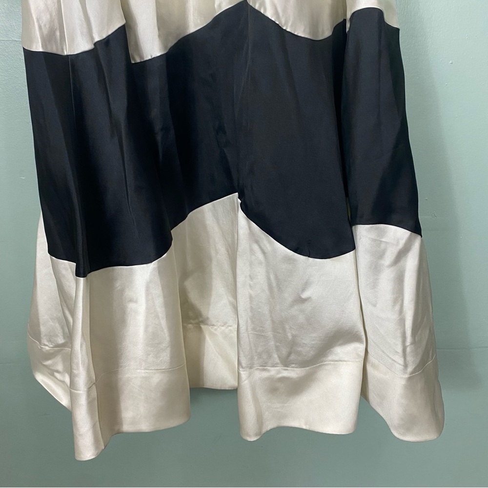 Anthropologie Hutch Colorblock Maxi Dress Strapless Black & White Champagne Sz 4 - Picture 7 of 8